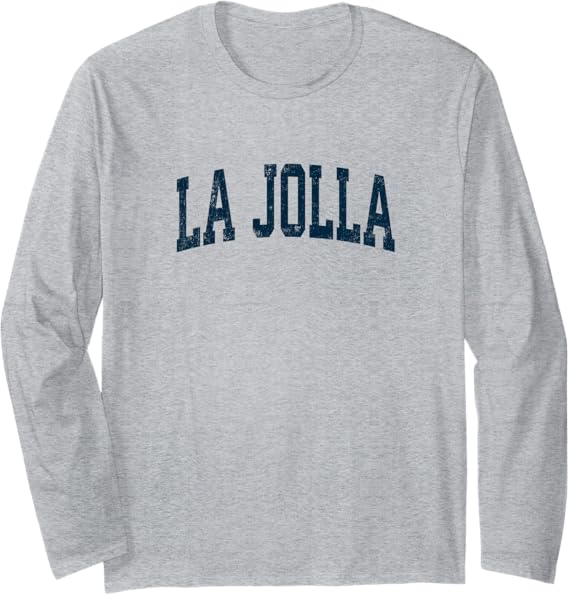 La Jolla California CA Vintage Athletic Sports Navy Design